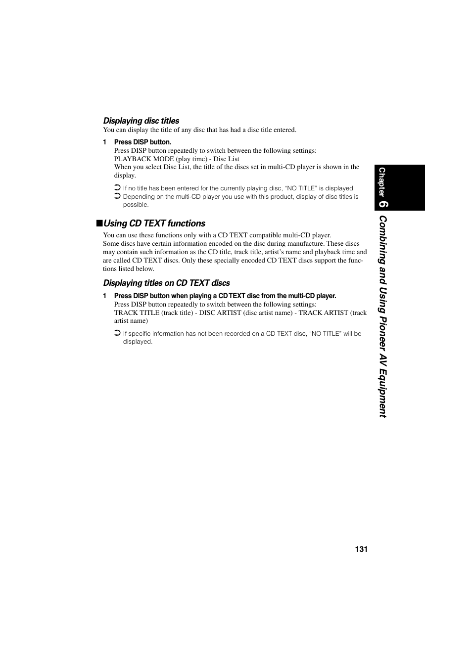 Using cd text functions | Pioneer CNDV-20 User Manual | Page 133 / 200