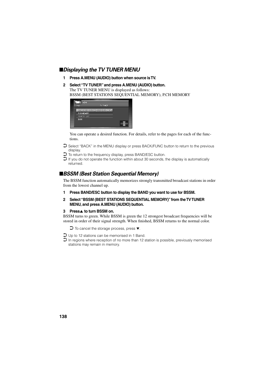Displaying the tv tuner menu | Pioneer CNDV-20 User Manual | Page 140 / 200