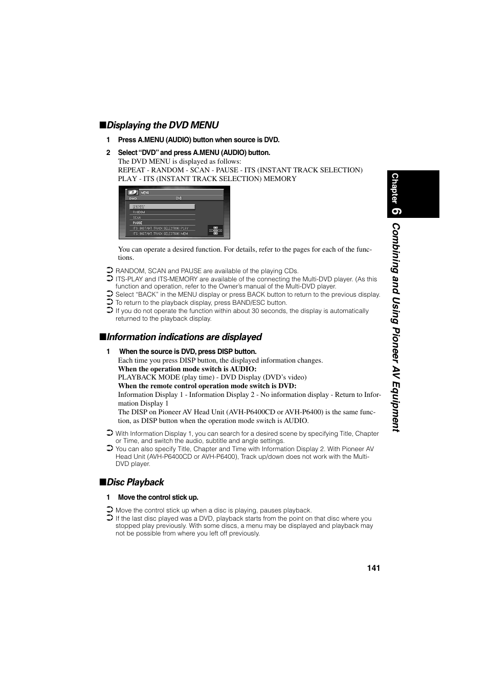 Information indications are displayed, Disc playback | Pioneer CNDV-20 User Manual | Page 143 / 200