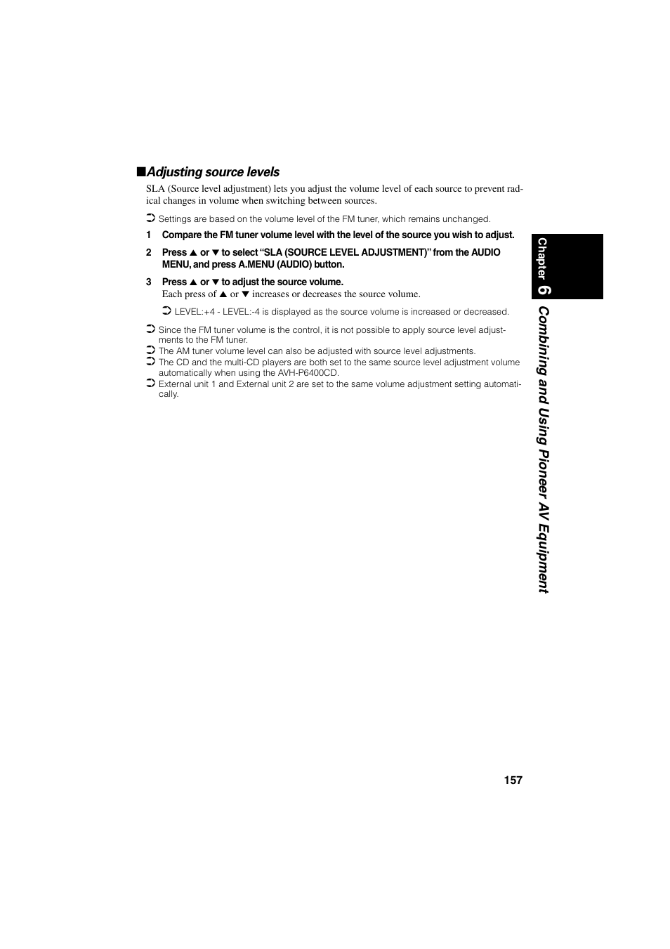 Adjusting source levels | Pioneer CNDV-20 User Manual | Page 159 / 200