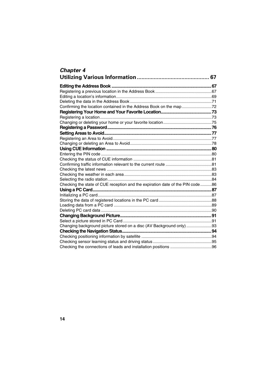Chapter 4 utilizing various information | Pioneer CNDV-20 User Manual | Page 16 / 200