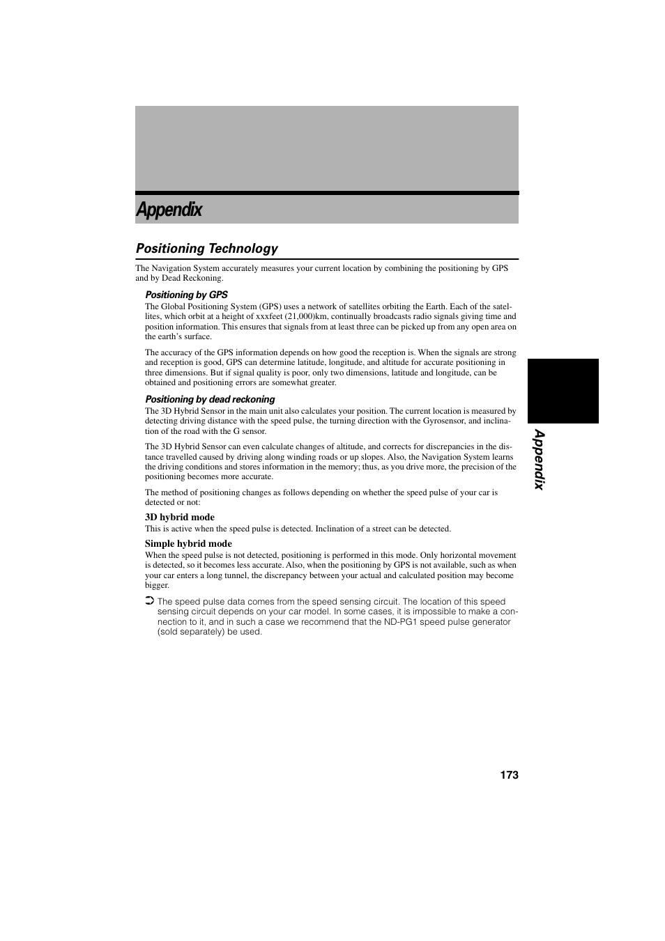 Appendix, Positioning technology | Pioneer CNDV-20 User Manual | Page 175 / 200