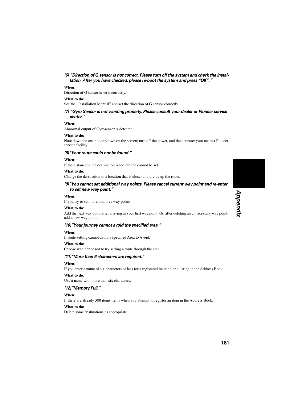 Appendix | Pioneer CNDV-20 User Manual | Page 183 / 200