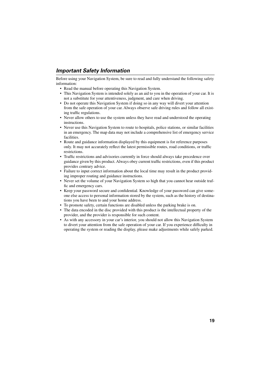 Important safety information | Pioneer CNDV-20 User Manual | Page 21 / 200
