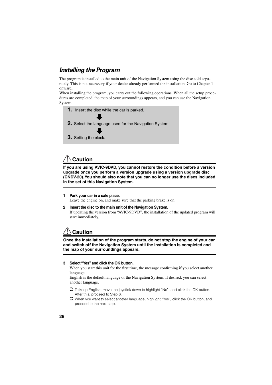 Installing the program | Pioneer CNDV-20 User Manual | Page 28 / 200