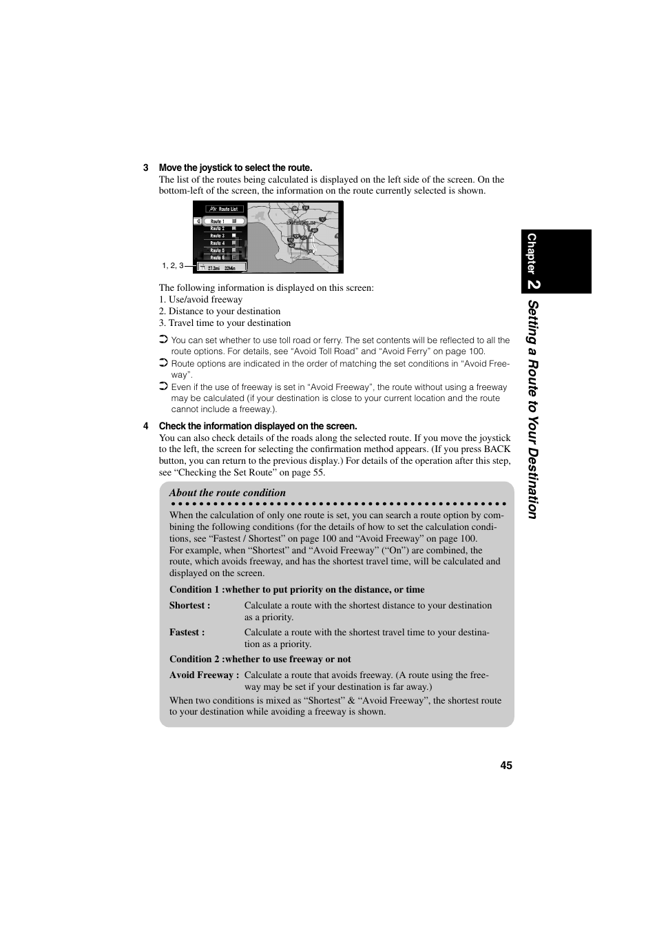 Setting a route to y our destination | Pioneer CNDV-20 User Manual | Page 47 / 200