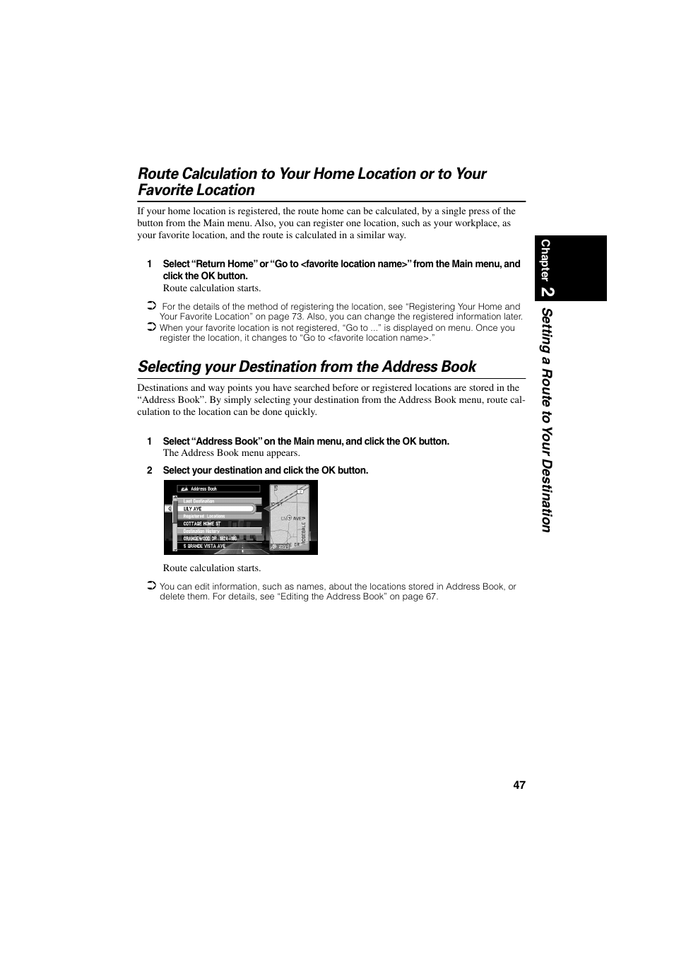 Selecting your destination from the address book | Pioneer CNDV-20 User Manual | Page 49 / 200