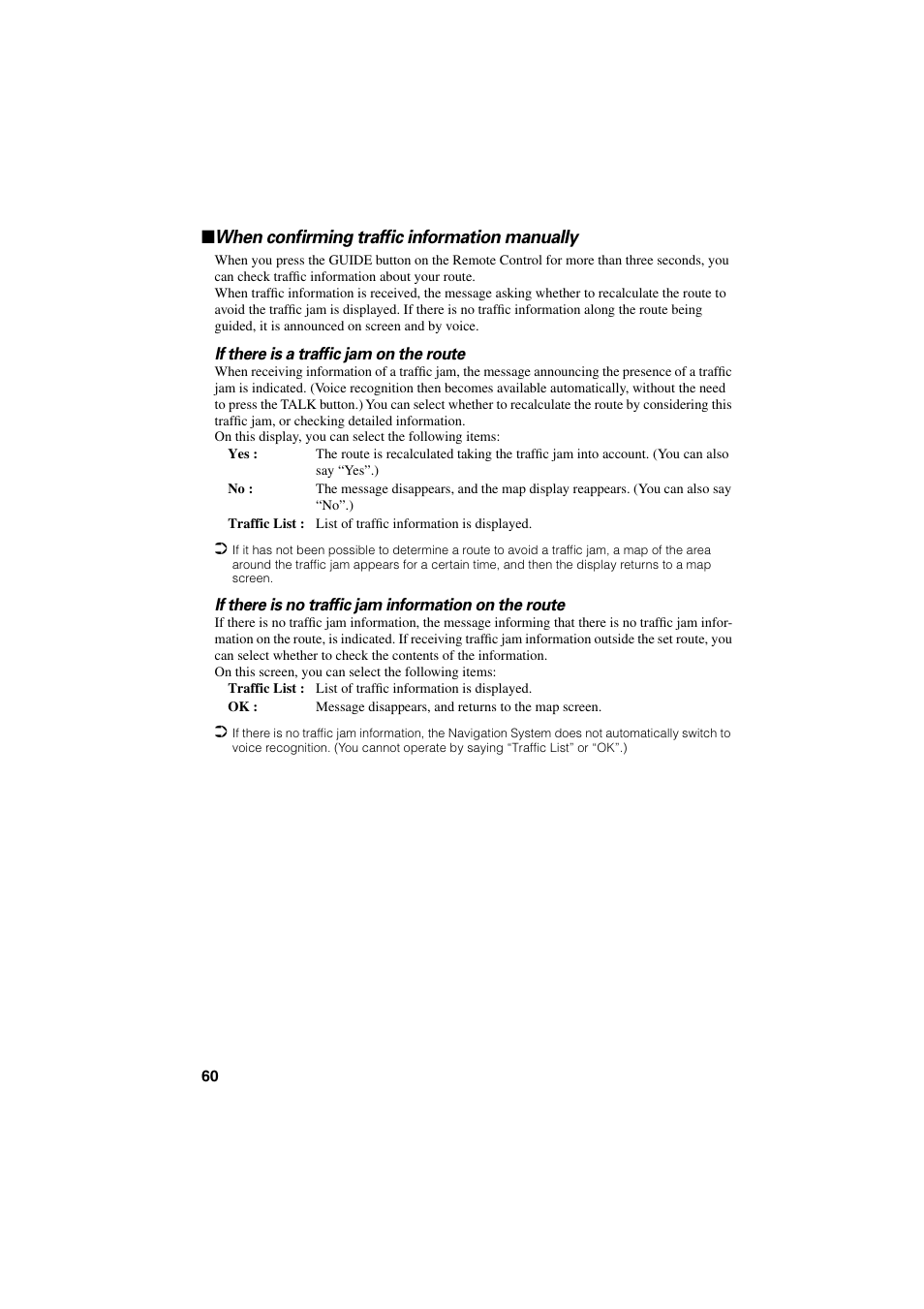 When confirming traffic information manually | Pioneer CNDV-20 User Manual | Page 62 / 200