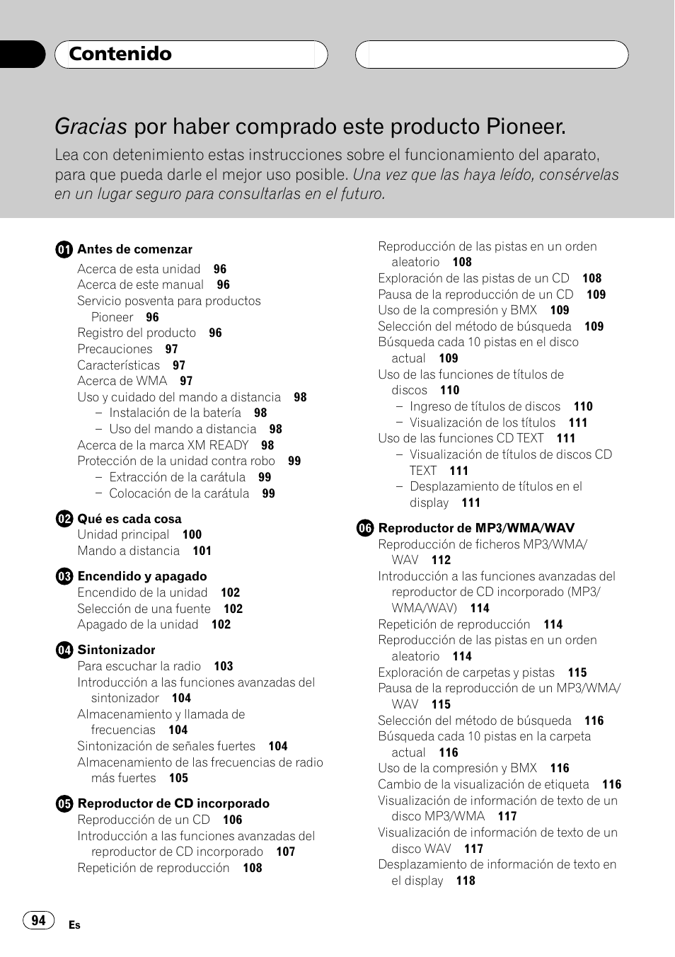 Pioneer DEH-P4600MP User Manual | Page 94 / 140