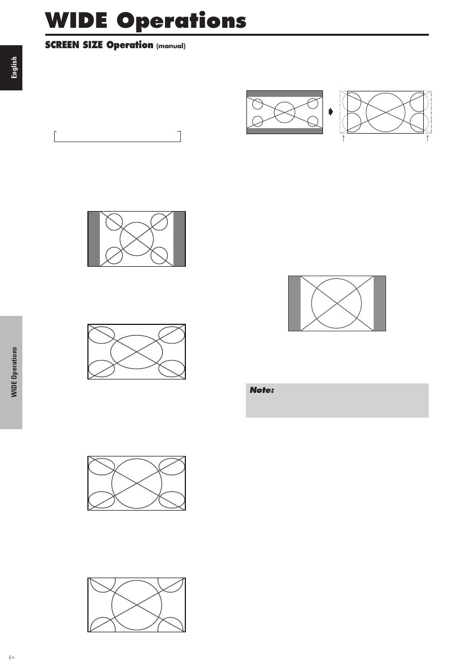 Wide operations, Screen size operation (manual), When viewing videos or digital video discs | Picture settings menu, Screen size operation | Pioneer PDP-6100HD User Manual | Page 15 / 110