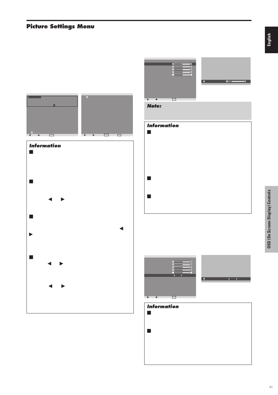 Picture settings menu | Pioneer PDP-6100HD User Manual | Page 22 / 110