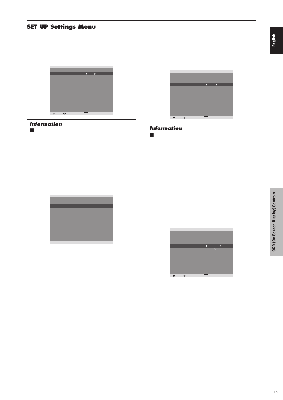 Set up settings menu, Screen | Pioneer PDP-6100HD User Manual | Page 26 / 110