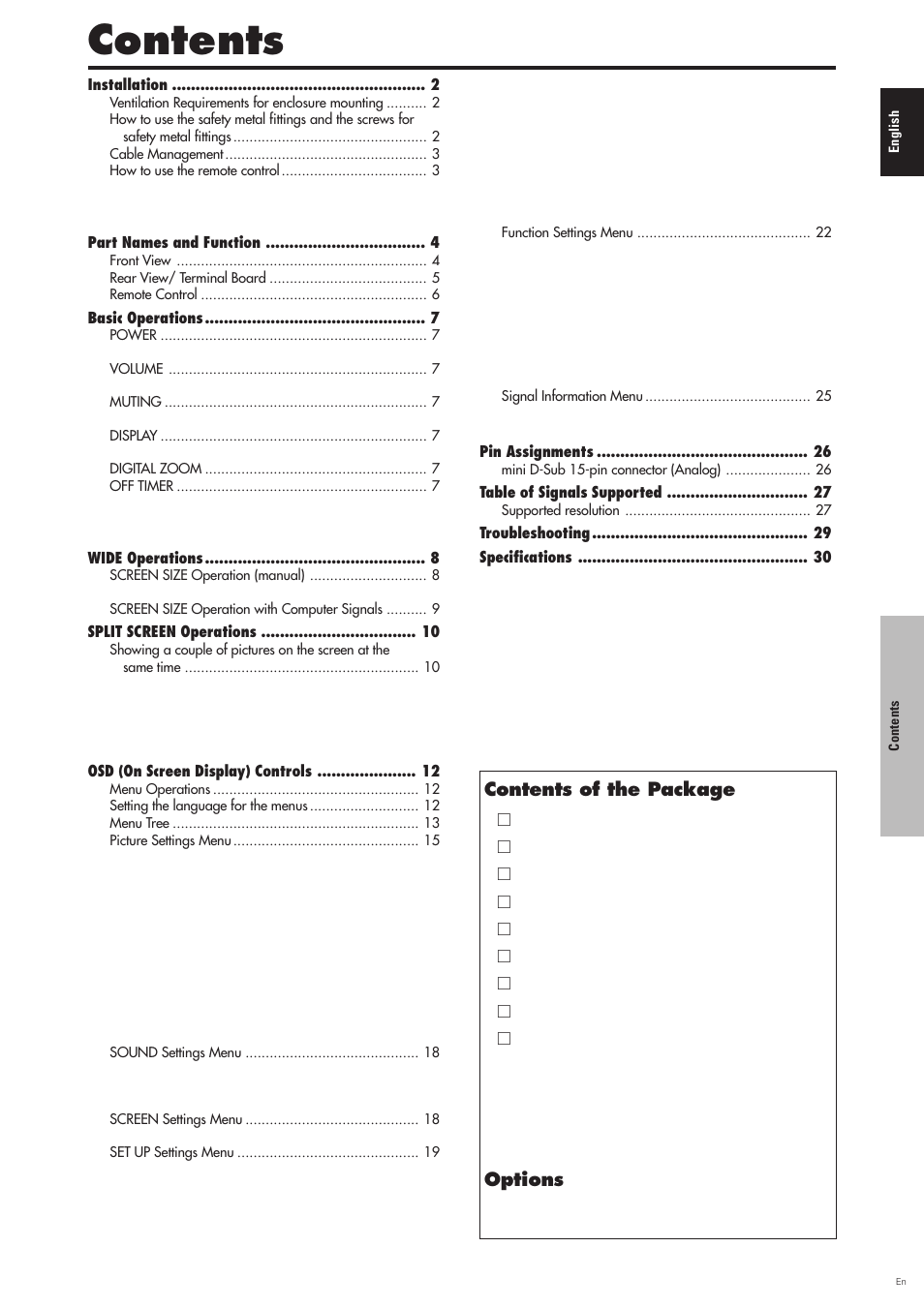 Pioneer PDP-6100HD User Manual | Page 8 / 110