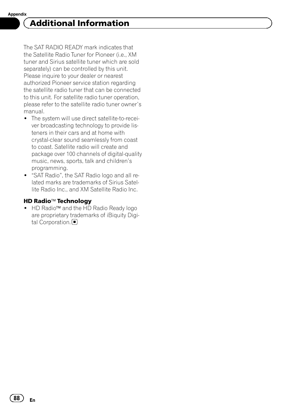Additional information | Pioneer AVH-P3200BT User Manual | Page 88 / 96