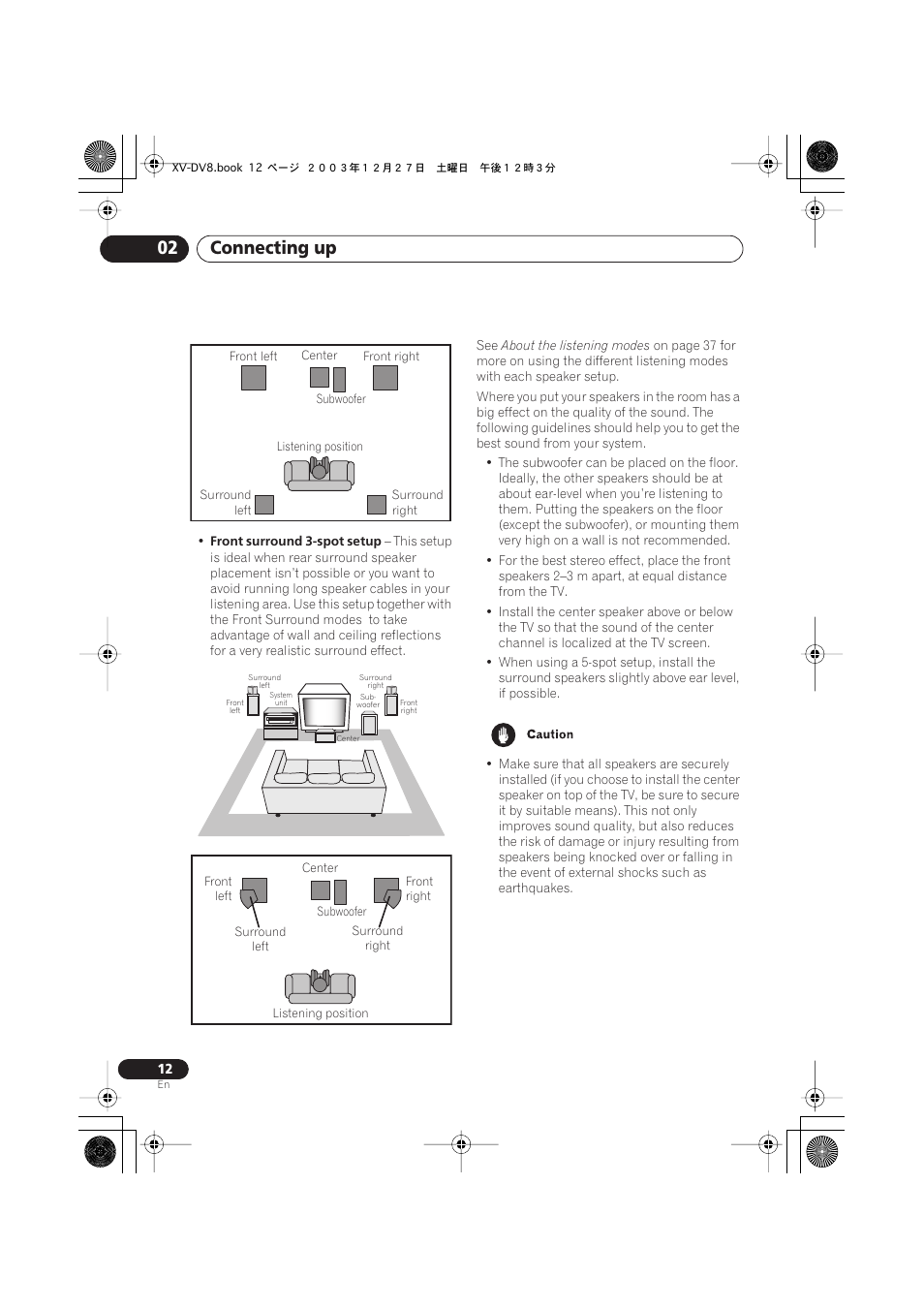 Connecting up 02 | Pioneer S-DV8 User Manual | Page 12 / 84