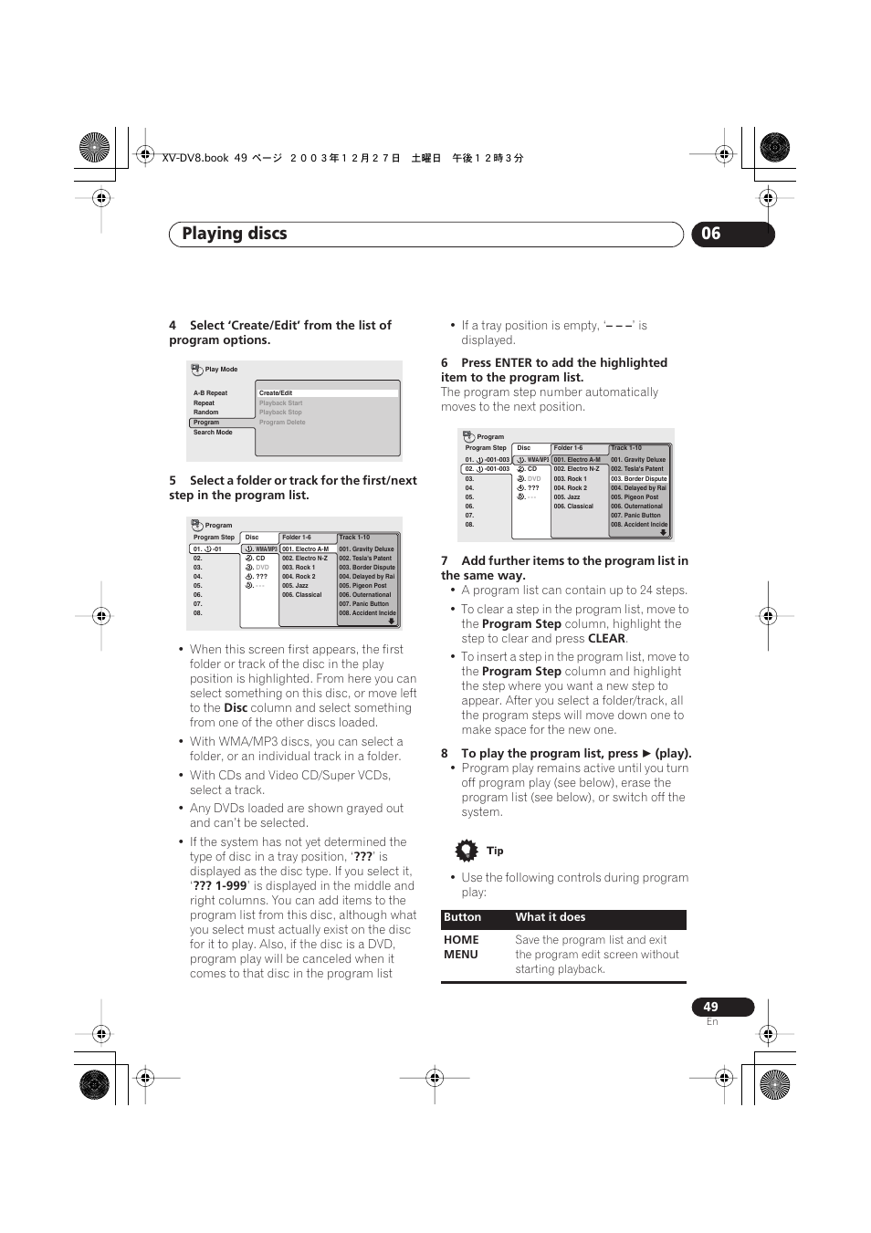 Playing discs 06 | Pioneer S-DV8 User Manual | Page 49 / 84