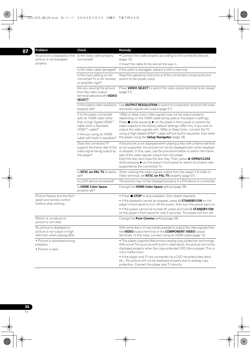 Pioneer BDP-LX52 User Manual | Page 56 / 64