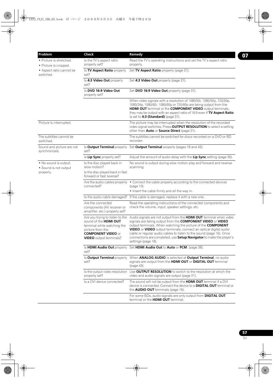 Pioneer BDP-LX52 User Manual | Page 57 / 64