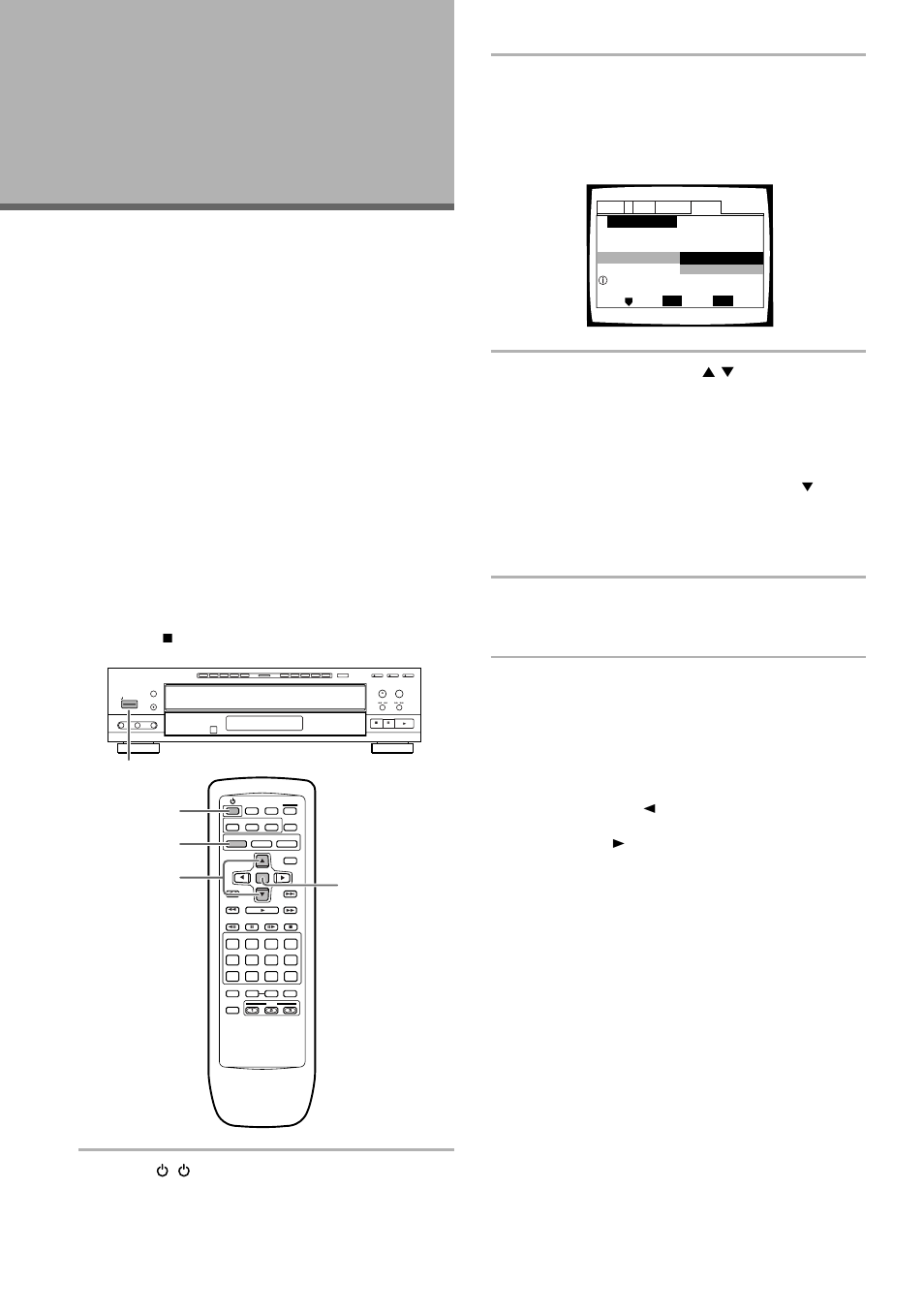 Setting up the player, Using the setup navigator, When setting up for the first time | Press setup, Use the cursor buttons ( 5/∞) to make a selection, Press enter | Pioneer DV-C302D User Manual | Page 20 / 64