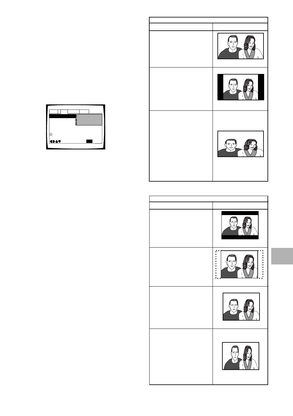 Setting the tv screen size, Adjusting audio and video settings, Differences in screen sizes and dvd formats | Pioneer DV-C302D User Manual | Page 33 / 64