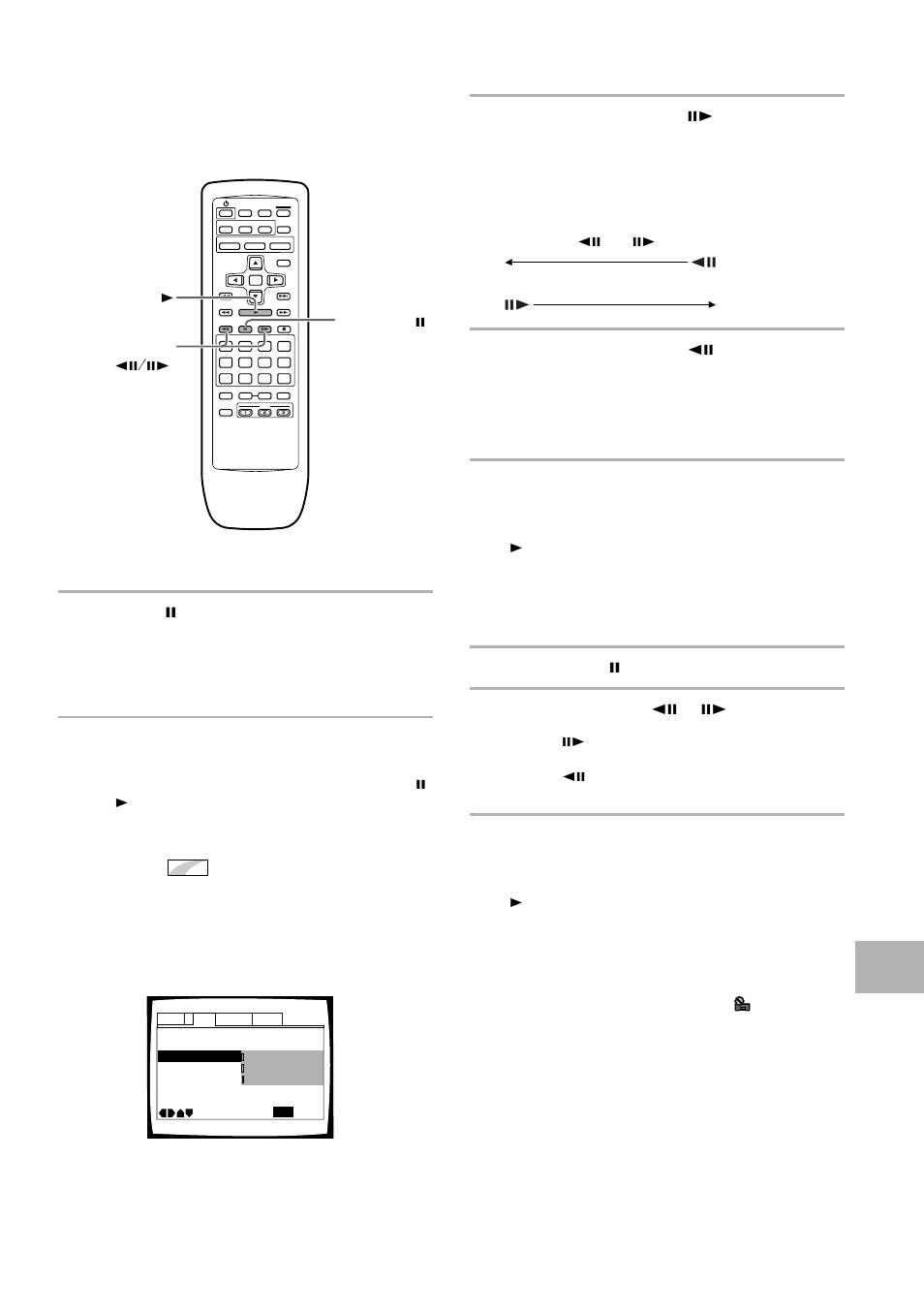 Still frame/slow play/frame advance, Playback, Still frame/slow play/frame advance playback | Viewing a still frame, Selecting the type of paused image to display, Viewing slow playback | Pioneer DV-C302D User Manual | Page 41 / 64