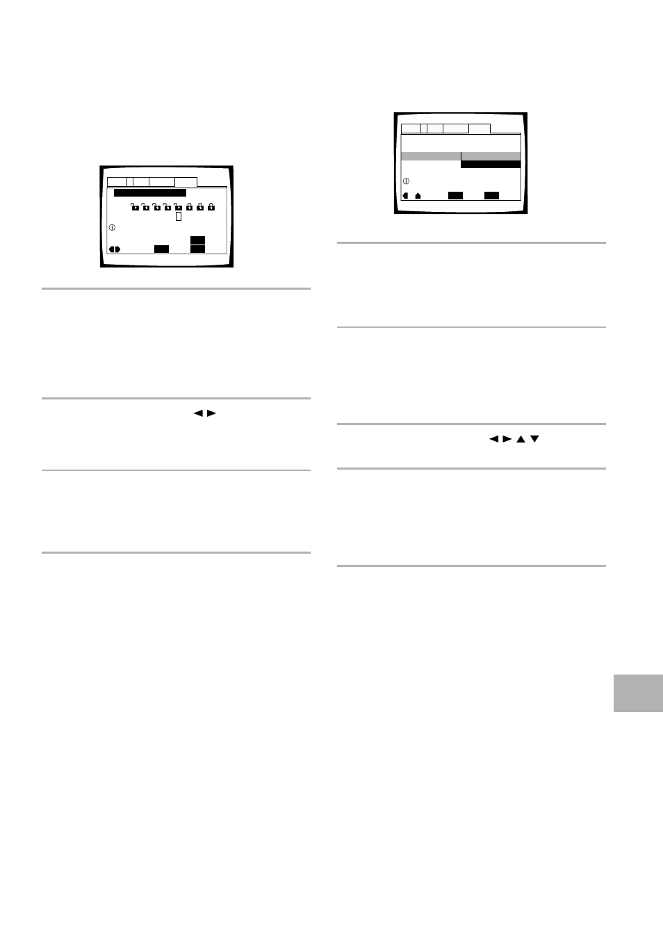 Adv anced functions changing the password, Enter your current password, Setting the parental lock level | Press enter to set the new level | Pioneer DV-C302D User Manual | Page 49 / 64