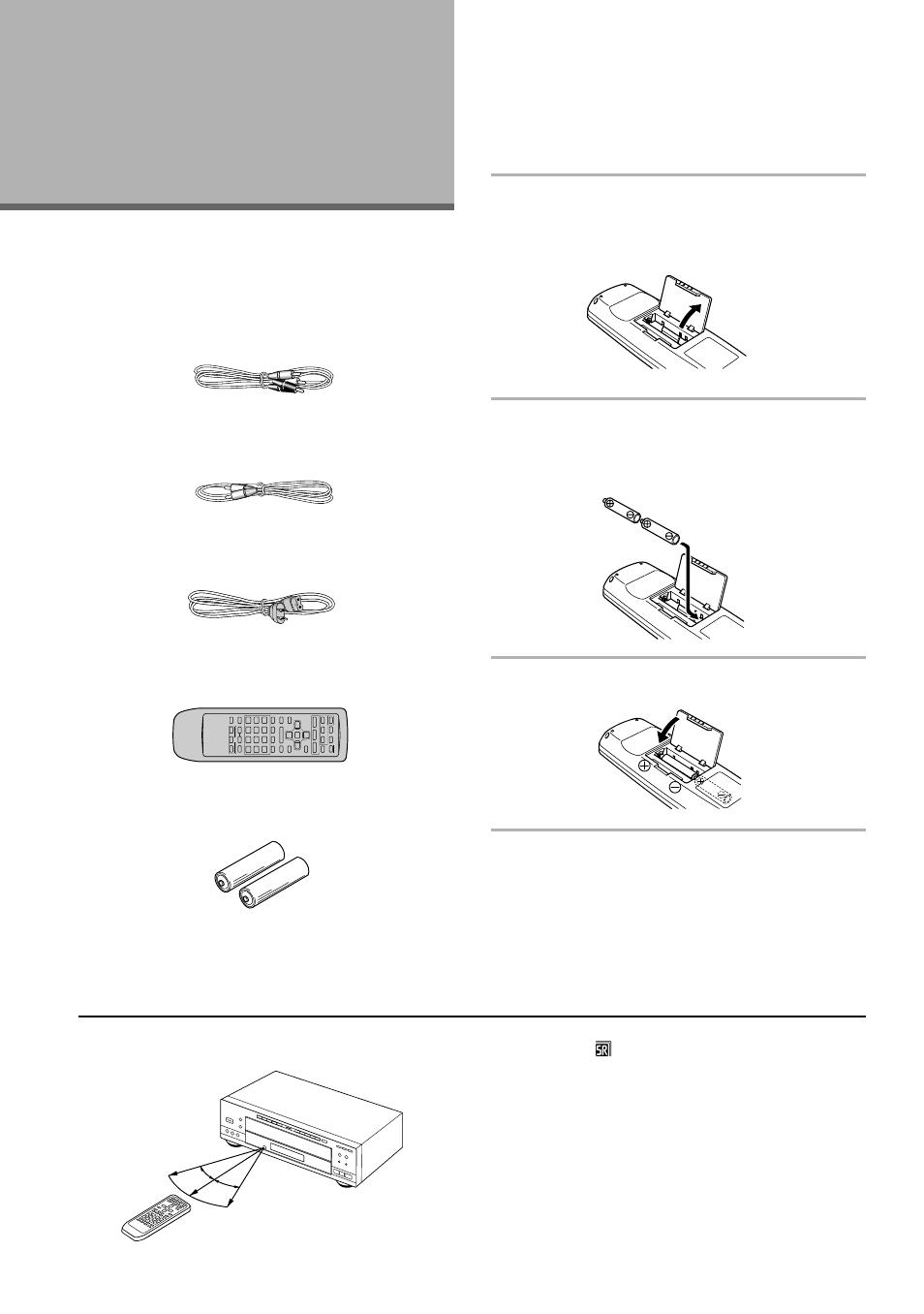 Before using, Checking accessories preparing the remote control, Preparing the remote control | Checking accessories, Inserting batteries into the remote control, Remote control operation | Pioneer DV-C302D User Manual | Page 8 / 64