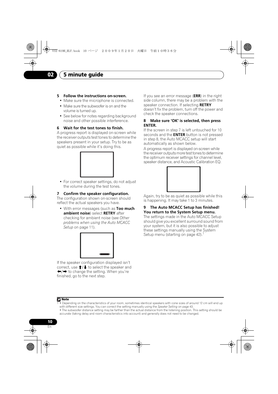 5 minute guide 02 | Pioneer VSX-819H-S User Manual | Page 10 / 211