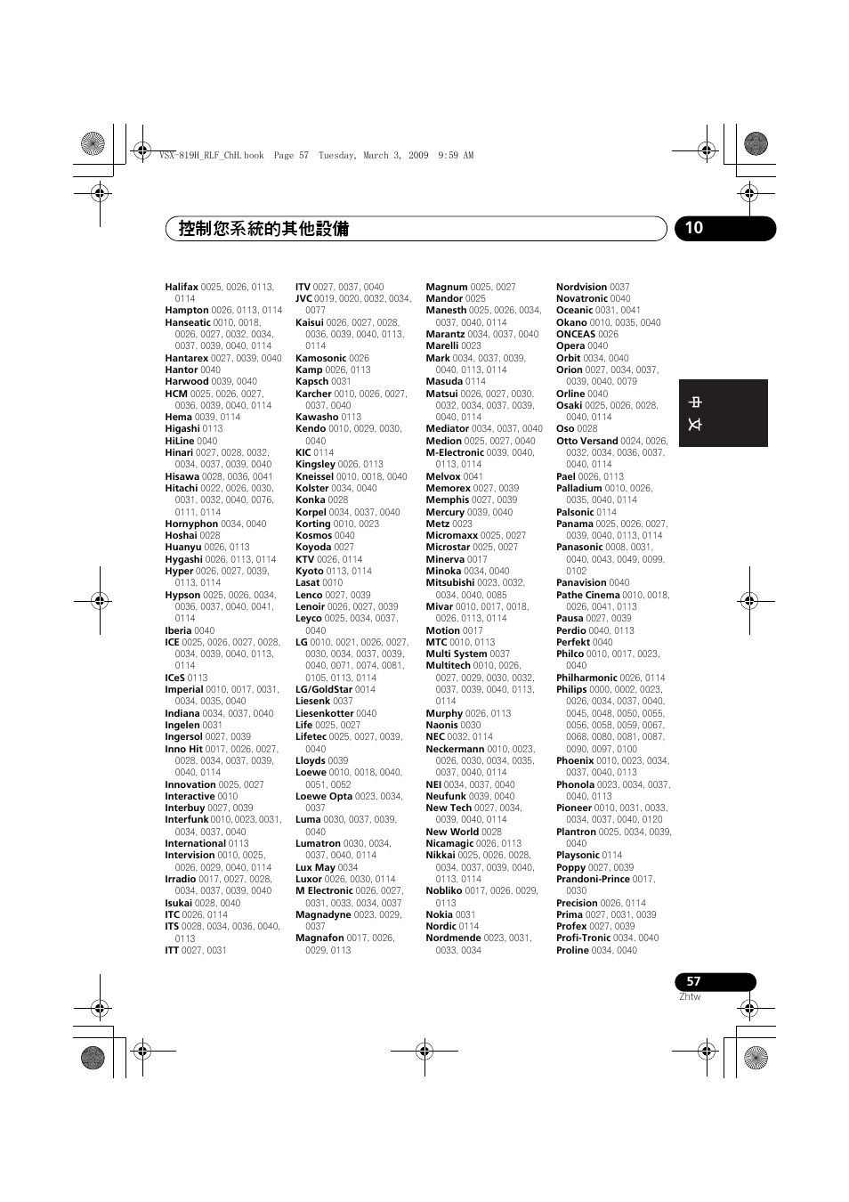 控制您系統的其他設備 10 | Pioneer VSX-819H-S User Manual | Page 127 / 211