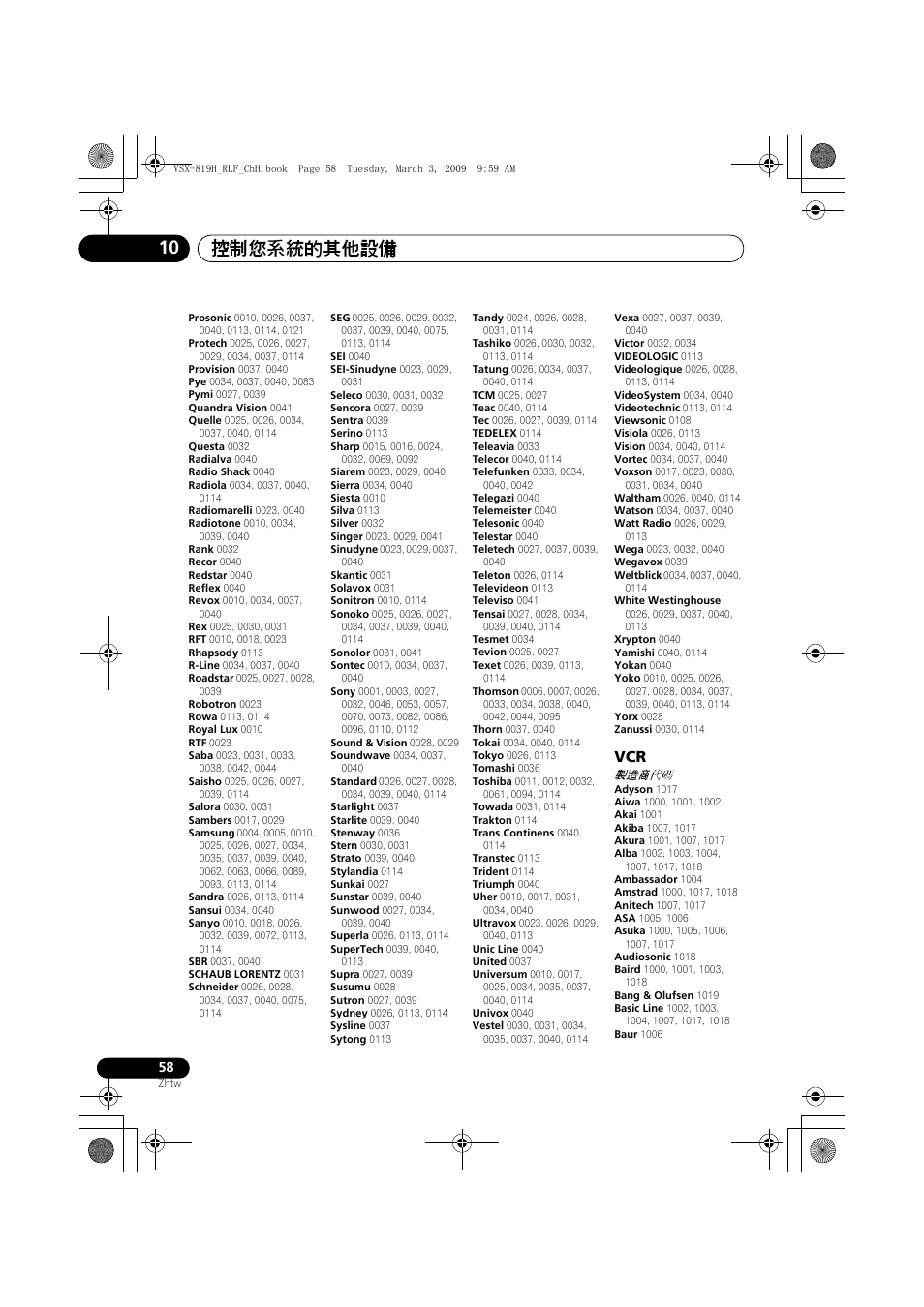 控制您系統的其他設備 10 | Pioneer VSX-819H-S User Manual | Page 128 / 211