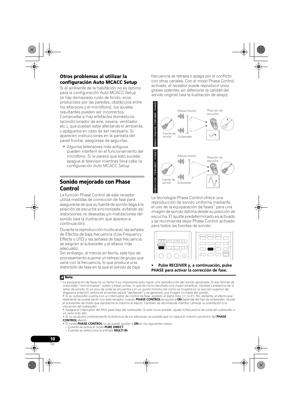 Sonido mejorado con phase control | Pioneer VSX-819H-S User Manual | Page 150 / 211