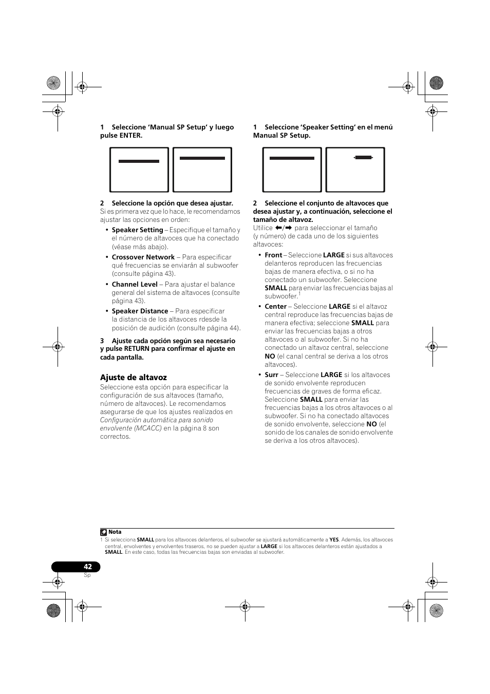 Ajuste de altavoz | Pioneer VSX-819H-S User Manual | Page 182 / 211