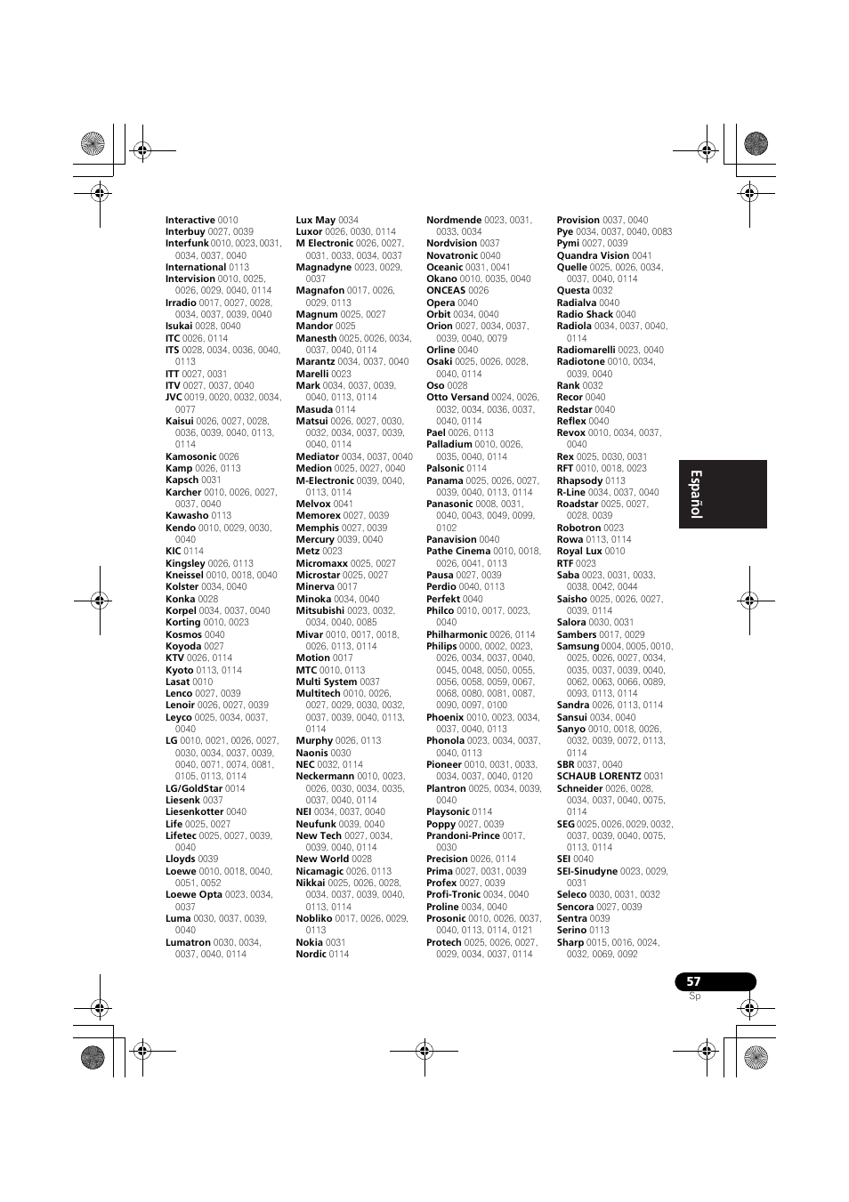 English español | Pioneer VSX-819H-S User Manual | Page 197 / 211