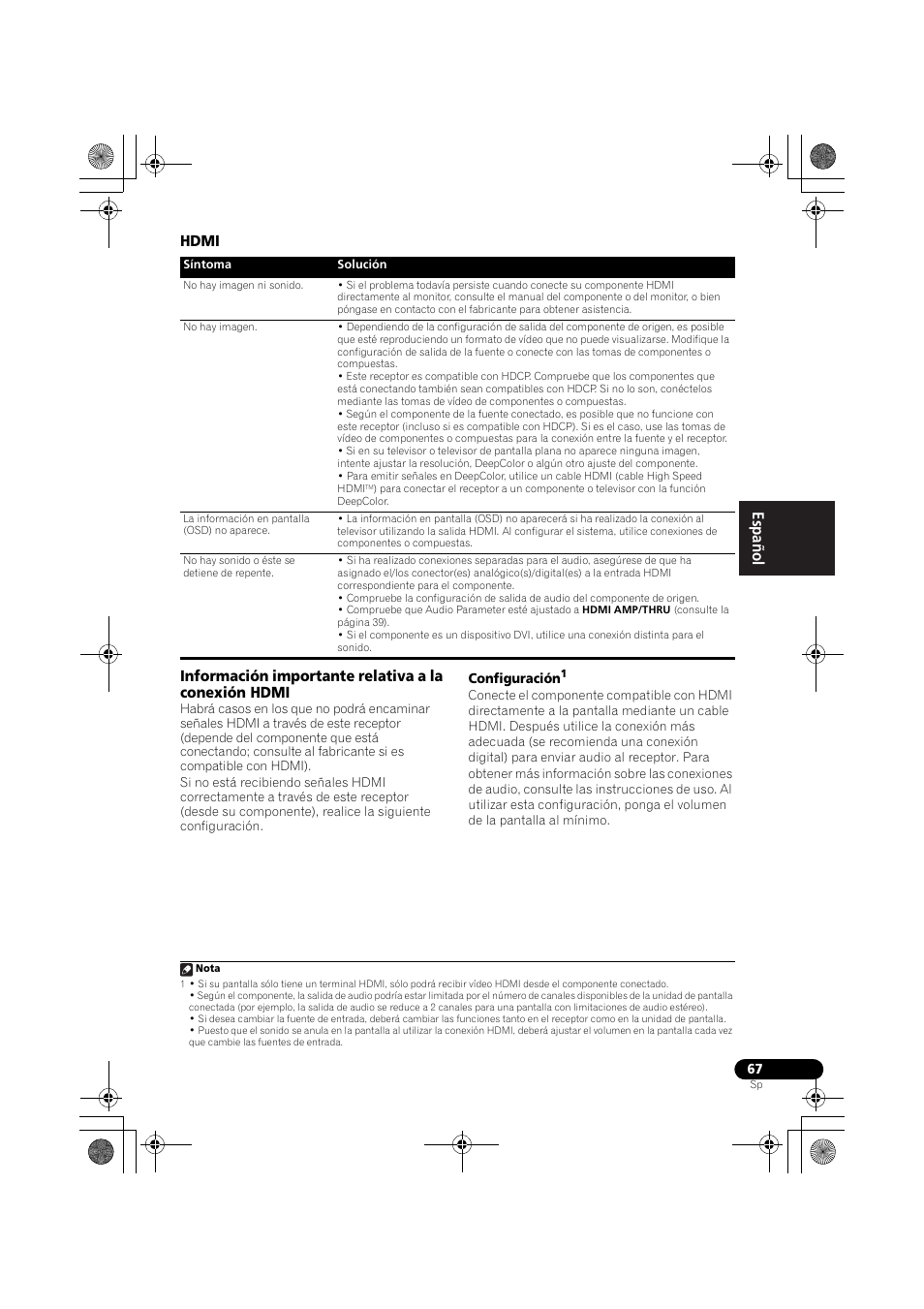 English español | Pioneer VSX-819H-S User Manual | Page 207 / 211