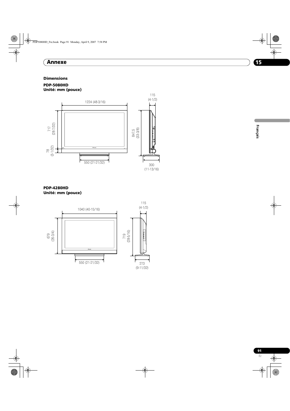 Annexe 15 | Pioneer PDP-5080HD User Manual | Page 191 / 285