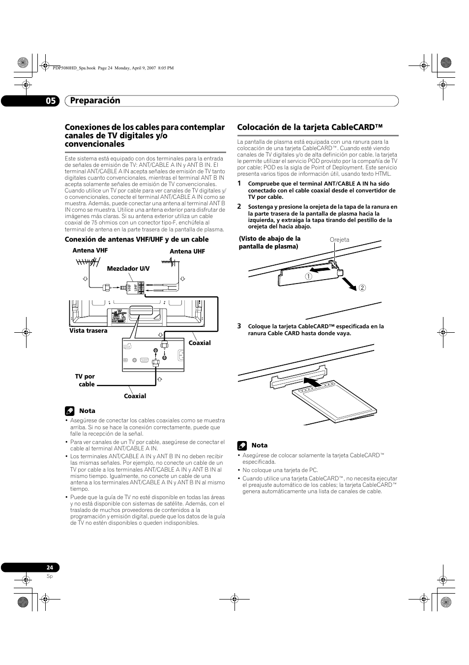 Preparación 05 | Pioneer PDP-5080HD User Manual | Page 216 / 285