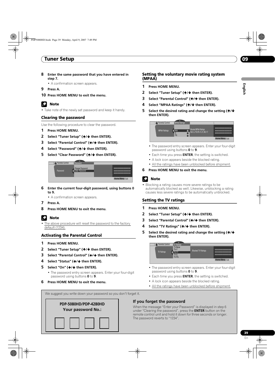 Tuner setup 09 | Pioneer PDP-5080HD User Manual | Page 39 / 285