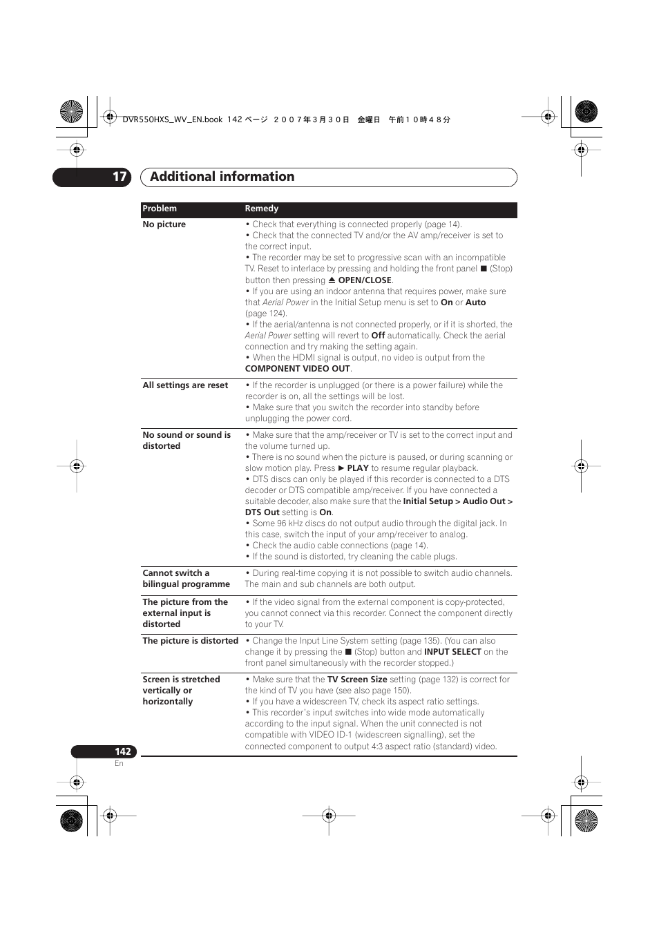 Additional information 17 | Pioneer DVR-550HX-S User Manual | Page 142 / 155