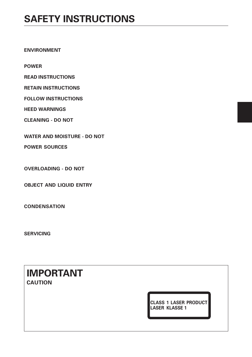 Safety instructions, Important | Pioneer DVD-U04S User Manual | Page 3 / 17