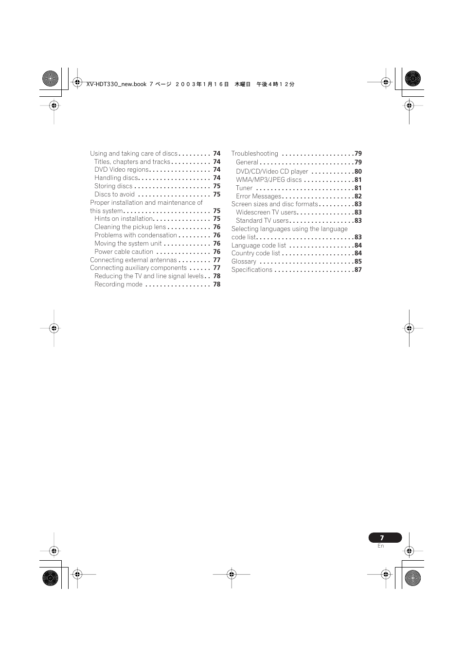 Pioneer S-HTD330 User Manual | Page 7 / 92