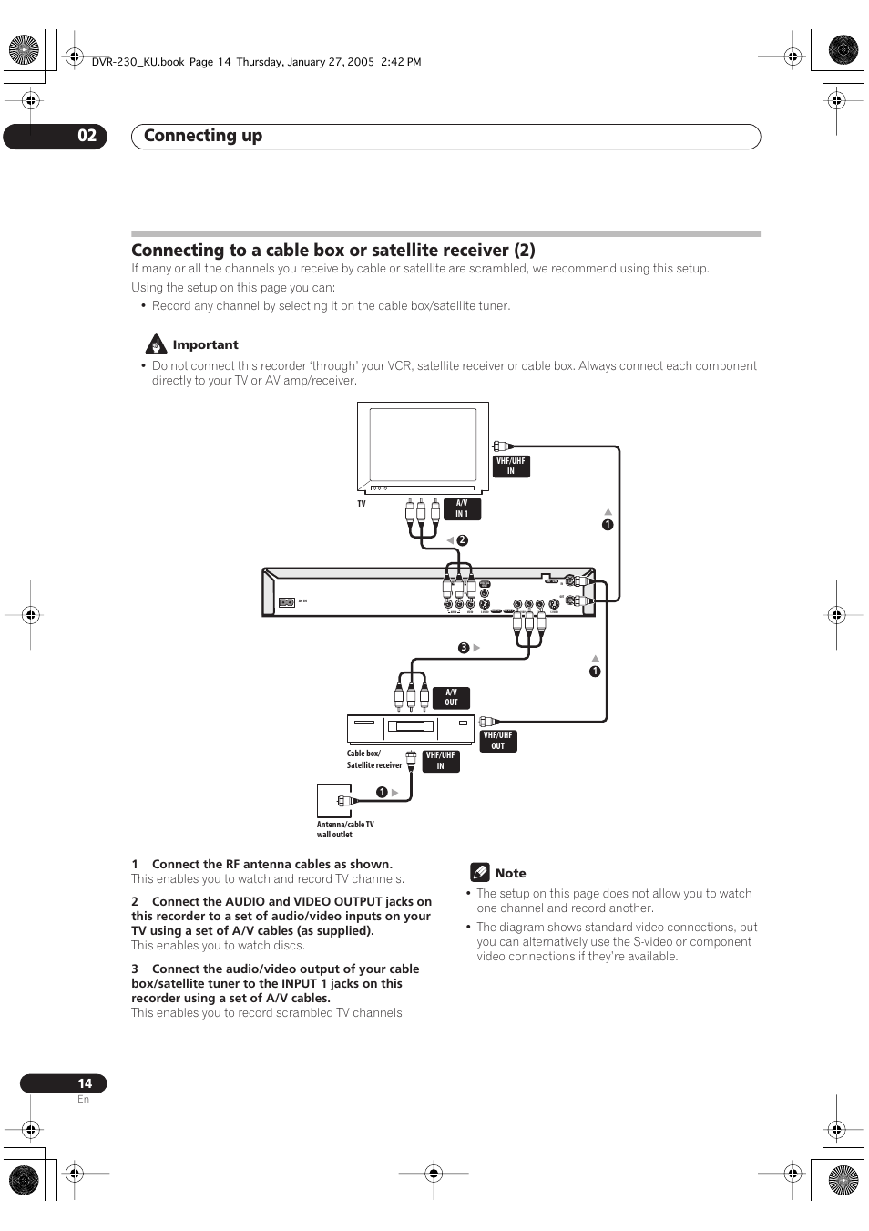 Connecting up 02 | Pioneer DVR-233-S User Manual | Page 14 / 68