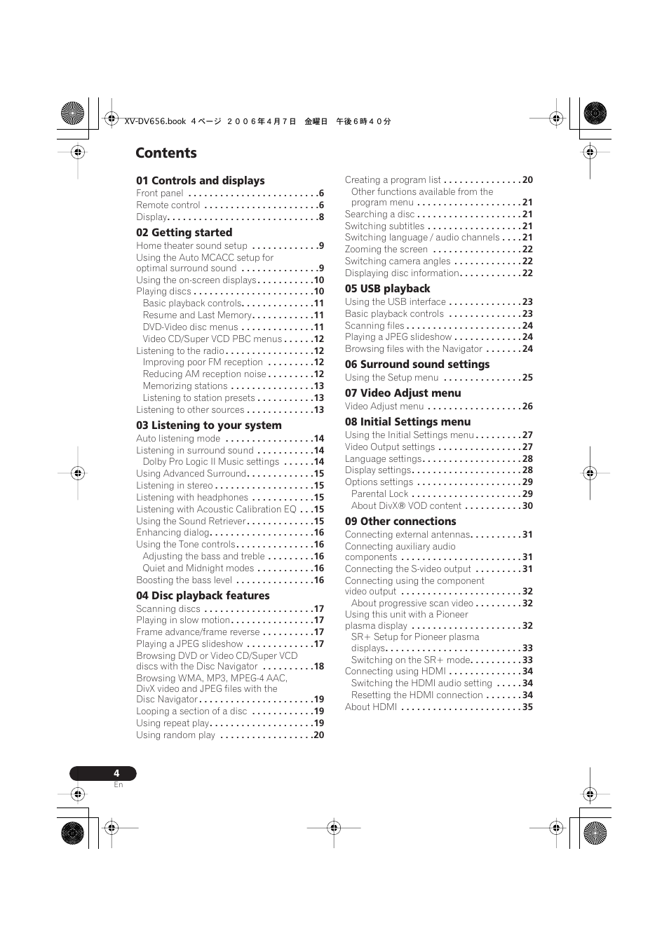 Pioneer HTZ656DVD User Manual | Page 4 / 98