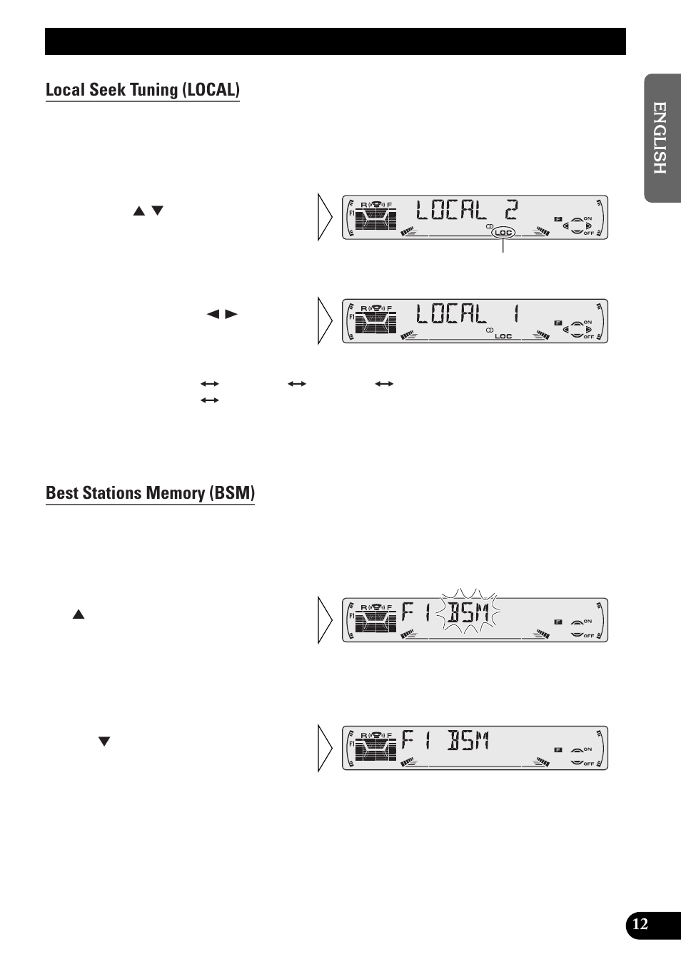 Tuner operation | Pioneer DEH-3300R  EN User Manual | Page 13 / 116