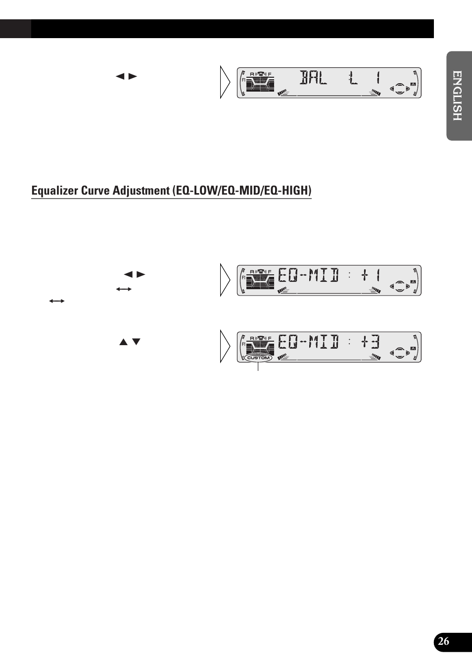 Equalizer curve adjustment (eq-low/eq-mid/eq-high) | Pioneer DEH-3300R  EN User Manual | Page 27 / 116