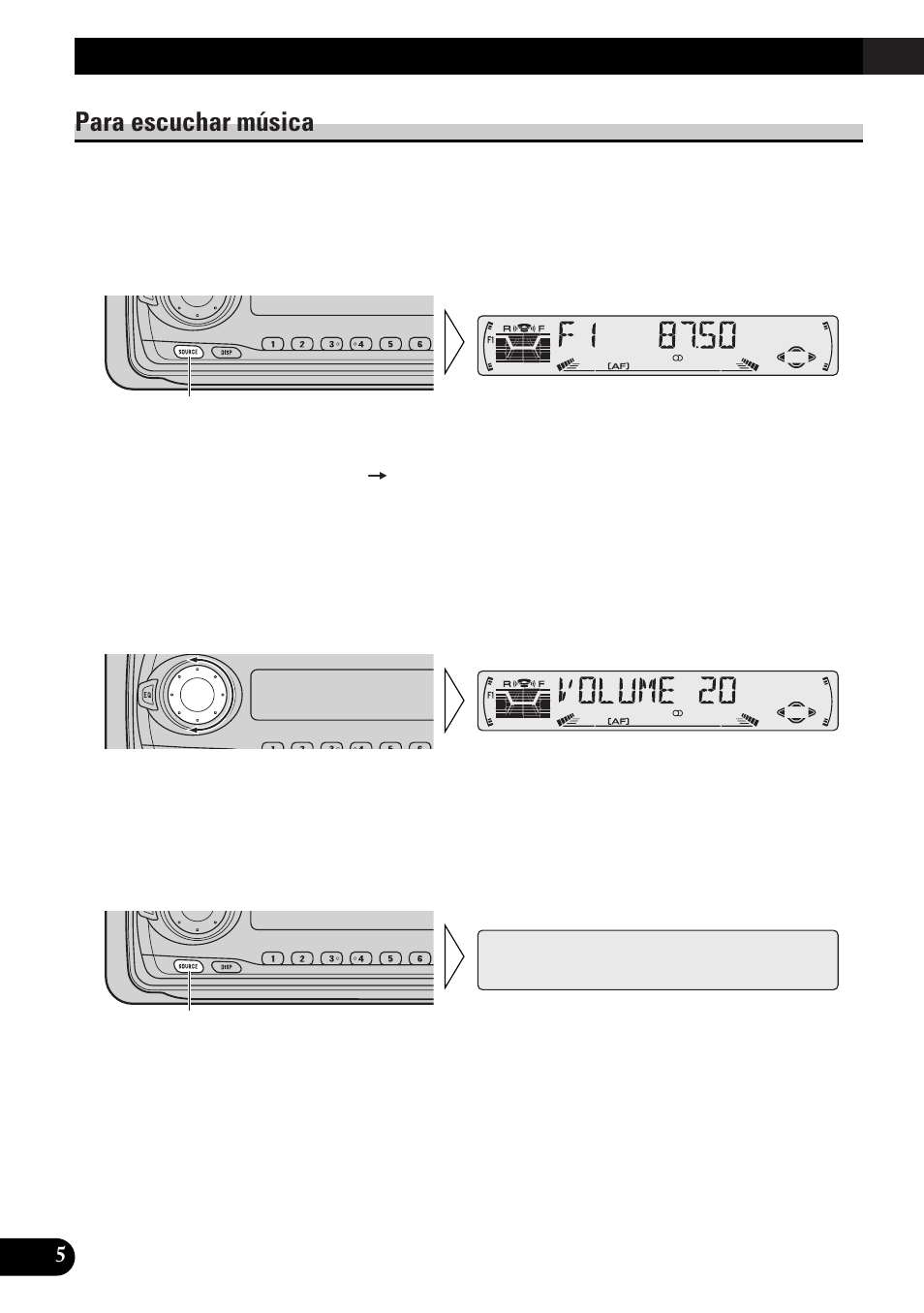 Operación básica, Sintonización de búsqueda y manual, Sintonización de emisoras preajustadas | Banda, Para escuchar música | Pioneer DEH-3300R  EN User Manual | Page 44 / 116