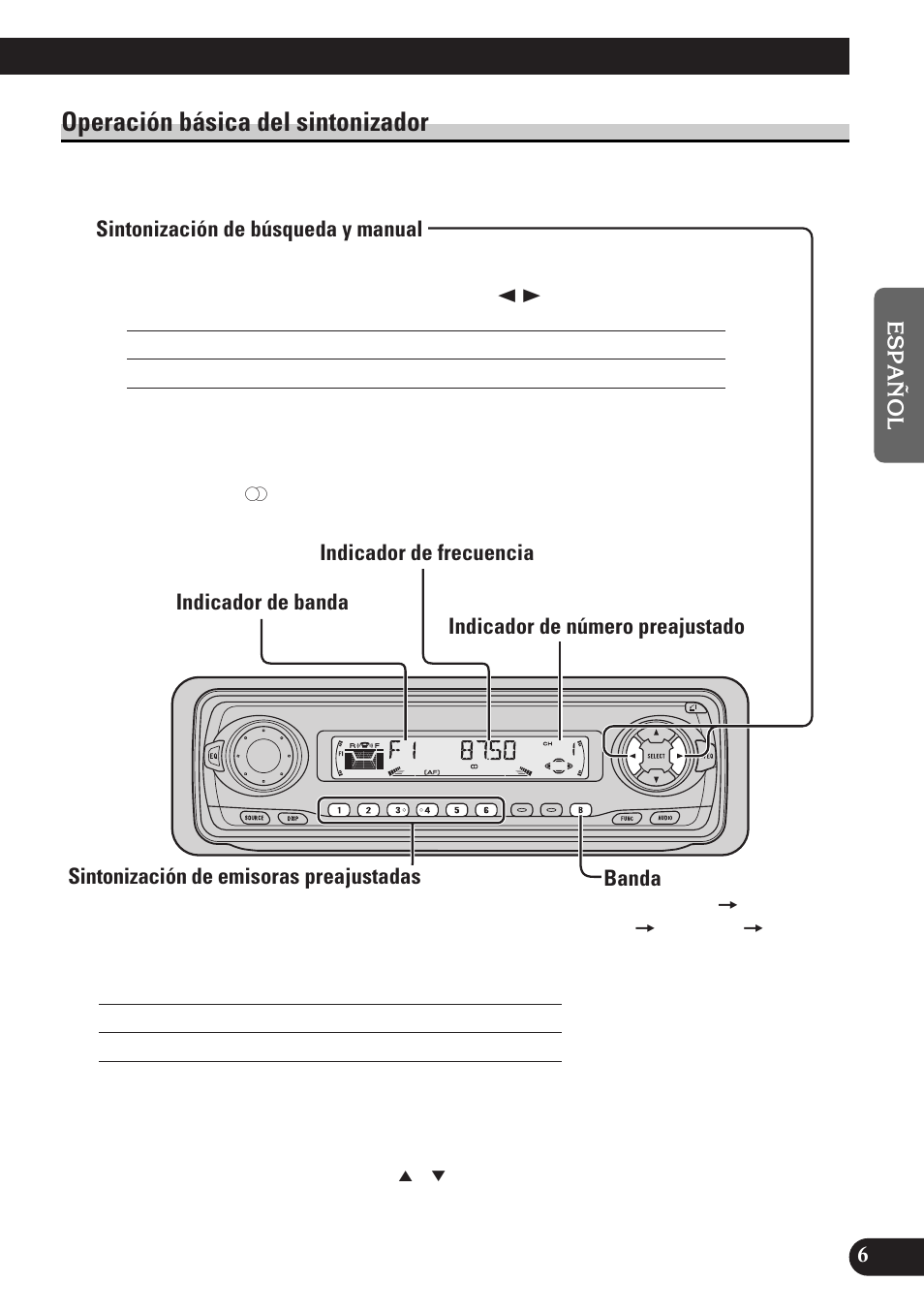 Operación básica del sintonizador | Pioneer DEH-3300R  EN User Manual | Page 45 / 116