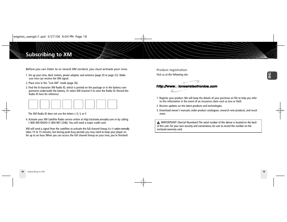 Subscribing to xm | Pioneer XM2GO User Manual | Page 10 / 47