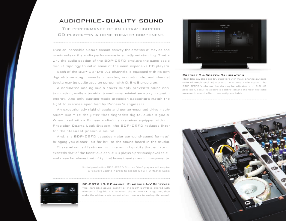 Audiophile-quality sound | Pioneer Elite BDP-09FD User Manual | Page 6 / 16