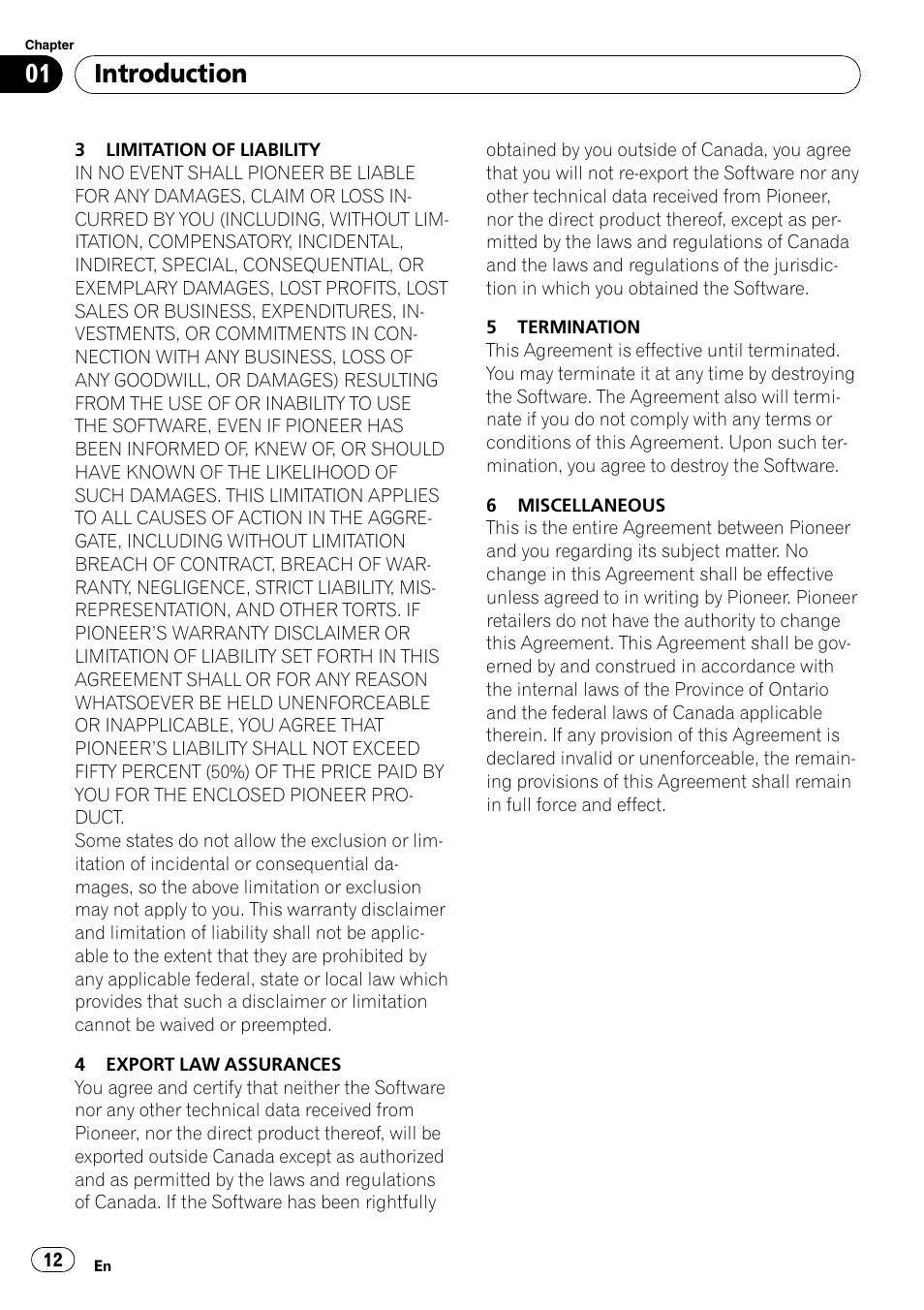 Introduction | Pioneer SUPERTUNERD AVIC-N5 User Manual | Page 12 / 188