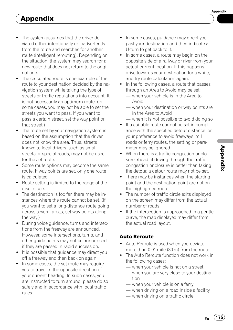 Appendix | Pioneer SUPERTUNERD AVIC-N5 User Manual | Page 175 / 188